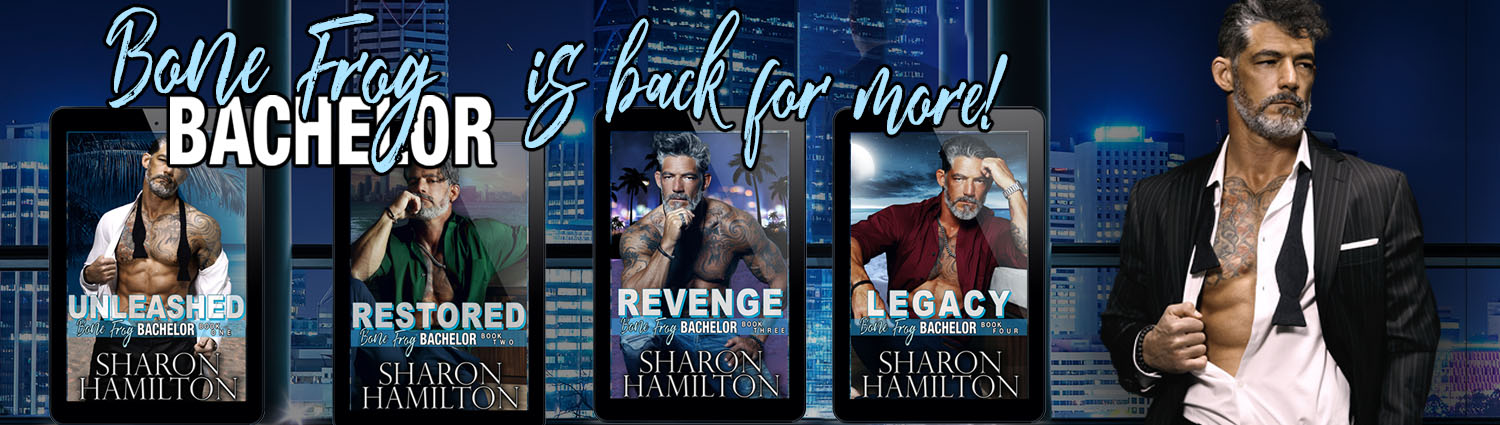 Bone Frog Bachelor is back for more. Book series Author Sharon Hamilton