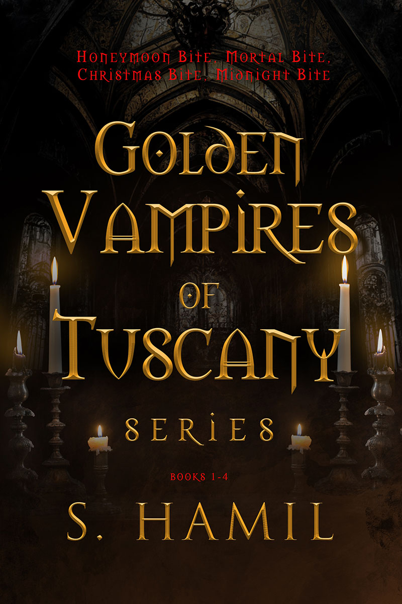 Golden Vampires of Tuscany Series Book Collection Bundle by paranormal author S. Hamil